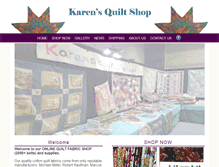 Tablet Screenshot of karensquiltshop.com